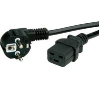 VALUE câble d'alimentation | prise mâle Schuko vers IEC 320-C19 femelle | câble de prolongation | noir 3 m