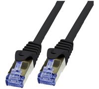 Cordon outdoor Cat.6A (Classe EA) S/FTP (PiMF) solide LSOH, noir, 20 m