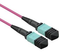Value 21.99.1103 fibre optique FO Câble de raccordement 10.00 m multicolore [1x Fiche mâle MPO - 1x Fiche mâle MPO] 50/125 µ Multimode OM4
