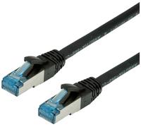 Value 21.99.1962 RJ45 Câble réseau, câble patch CAT 6a S/FTP 2.00 m noir sans halogène, avec cliquet d'encastrement 1 pc(s)