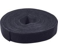 Value 25.99.5250 Bande auto-agrippante pour grouper partie velours, partie velours et partie agrippante, partie crochets (L x l) 25 m x 10 mm noir 25 m