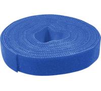 Value 25.99.5254 Bande auto-agrippante pour grouper partie velours, partie velours et partie agrippante, partie crochets (L x l) 25 m x 10 mm bleu 25 m