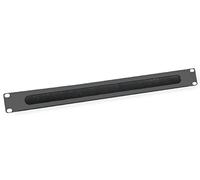 VALUE 26990315 - Passe-câble 19'' 1 U avec joint balai, RAL 9005 noir profond