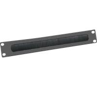 VALUE Passe-câbles 19" 2 UH avec joint brosse, noir