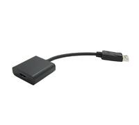 VALUE Adaptateur DisplayPort Mâle vers HDMI Type A Femelle Noir, Connecteurs Plaqué Or, Résolution Maximale Supportée 4K, Dimensions 14x44x44mm