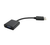 VALUE Adaptateur DisplayPort Mâle vers VGA Femelle Noir - 150mm, Connecteurs HD D-Sub 15, 44x44x14mm, Ref: 12.99.3135
