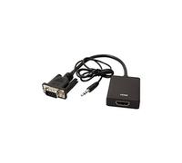 VALUE - Adaptateur HDMI - HDMI femelle pour HD-15 (VGA), mini-phone stereo 3.5 mm mâle - 15 cm - noir