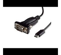 VALUE Adaptateur USB-C vers DB9/DB25, Connecteurs Mâles, 1.8m, Noir, Réf. 12.99.1162 - Câble Convertisseur USB Type C vers Port Série DB9 et DB25