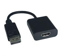 VALUE Adaptateur Vidéo DisplayPort 1.4 vers HDMI Type A (Standard) 0.15m Noir - Résolution 4K (3840x2160) @60Hz, Support HDR 10