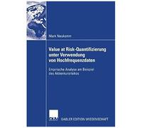 Value At Risk-Quantifizierung Unter Verwendung Von Hochfrequenzdaten