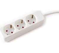 VALUE Bâti de prises 3x sans interrupteur, blanc, 3 m