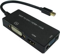 VALUE Câble adaptateur Mini DisplayPort - VGA / DVI / HDMI, v1.2, Actif