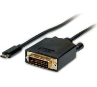 VALUE Câble adaptateur USB Type C - DVI, ST/ST, 2 m