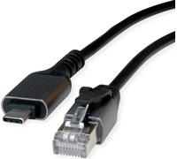 VALUE Câble convertisseur USB 3.2 Gen 2 Type C vers Gigabit Ethernet, noir, 1 m