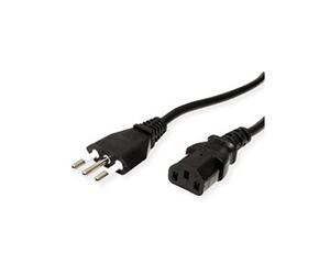 VALUE - Câble d'alimentation - CEI 23-50 (M) pour power IEC 60320 C13 droit - CA 250 V - 10 A - 1.8 m - noir - Italie