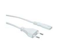 VALUE - Câble d'alimentation - Europlug (M) pour power IEC 60320 C7 - CA 250 V - 2.5 A - 1.8 m - moulé - blanc