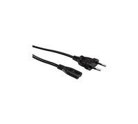 VALUE - Câble d'alimentation - Europlug (M) pour power IEC 60320 C7 - CA 250 V - 2.5 A - 1.8 m - noir