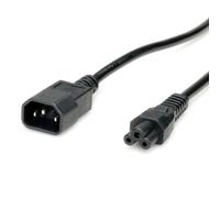 VALUE Câble d'alimentation IEC320/C14 mâle - C5 Femelle, Noir, 1,8 m