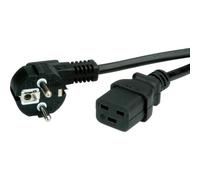 Value Câble d'alimentation 19.99.1553 - Schuko mâle vers IEC C19 femelle 16A Noir 3 m