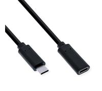 Value Câble d'extension vidéo (DP Alt Mode) USB Type C-C, St/BU, Noir, 1,5 m