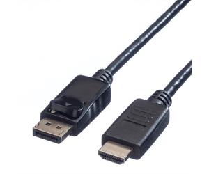 VALUE Câble DisplayPort 1.1 Mâle/Mâle 1.5m Noir - Résolution Max 1920x1200 - Contacts Or - Compatible HD 1080 et WUXGA