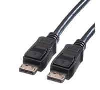 VALUE Câble DisplayPort 1.2 Mâle/Mâle 1.5m Noir - Résolution 4096x2160 - Connecteurs DisplayPort - Référence 11.99.5629