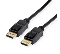VALUE Câble DisplayPort 1.4 Noir 1.5m, connecteurs mâle/mâle, résolution max 7680x4320 @60Hz, support résolutions graphiques jusqu'à 8K, PVC