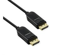 VALUE Câble DisplayPort 15m Noir, Connecteurs Mâle-Mâle, DP 1.4, Résolution 7680x4320 @ 60Hz, Câble Rond, Référence 14.99.3466