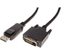 Câble adaptateur Value DisplayPort / DVI Fiche mâle DisplayPort, Fiche mâle DVI-D 24+1 pôles 1.00 m noir 11.99.5613 blindé Câble