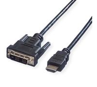 VALUE 11995522 - Câble, fiche HDMI <> fiche DVI-D 18+1, 1080p 60 Hz, 2,0 m