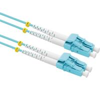 VALUE Câble FO 50/125µm OM3, LC/LC, connecteurs Low-Loss, turquoise, 1 m