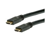 VALUE - Câble HDMI avec Ethernet - HDMI mâle pour HDMI mâle - 20 m - blindé - noir - support 4K