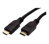 VALUE - Câble HDMI avec Ethernet - HDMI mâle pour HDMI mâle - 20 m - blindé - noir - support 4K