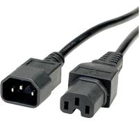 VALUE Câble IEC320/C14 M - C15 F, H05RN-F, noir, 1,8 m