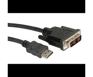 VALUE Câble Micro-HDMI vers DVI-D Mâle/Mâle, 2m, résolution 1920x1080 @60Hz, connectique pour PC, Ultrabook, moniteur et projecteur