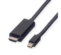 VALUE Câble Mini DisplayPort avec connecteur HDMI M/M | Transmission sur écran de la vidéo et de l'audio | manteau PVC noir | 3m