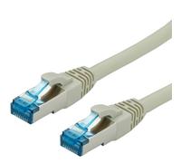 VALUE Câble Patch S/FTP Cat.6a, 0.5m, Gris - Connecteurs RJ-45 Mâle/Mâle, Double Blindage PiMF, 10 Gigabit Ethernet, 100 Ohm