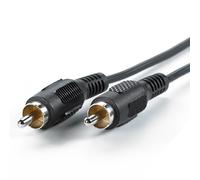 VALUE Câble RCA Mâle/Mâle 2.5m Noir - Connecteurs RCA Mâle, Facteur de Forme Droit, Longueur 2.5 mètres - Référence 11.99.4332