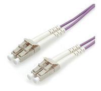 VALUE - Câble réseau - LC multi-mode (M) pour LC multi-mode (M) - 50 cm - 0.5 m - fibre optique - 50 / 125 microns - OM4 - violet