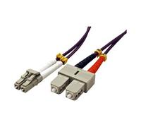 VALUE Câble fibre optique 50/125µm OM4, LC/SC, violet, 0,5 m