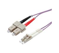 VALUE - Câble réseau - LC multi-mode (M) pour SC multi-mode (M) - 10 m - 10 m - fibre optique - 50 / 125 microns - OM4 - violet