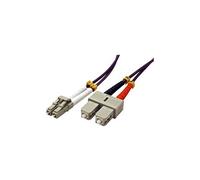 VALUE - Câble réseau - LC multi-mode (M) pour SC multi-mode (M) - 10 m - fibre optique - 50 / 125 microns - OM4 - violet