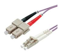 VALUE - Câble réseau - LC multi-mode (M) pour SC multi-mode (M) - 2 m - 2 m - fibre optique - 50 / 125 microns - OM4 - violet