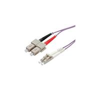 VALUE - Câble réseau - LC multi-mode (M) pour SC multi-mode (M) - 2 m - fibre optique - 50 / 125 microns - OM4 - violet