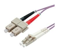 VALUE - Câble réseau - LC multi-mode (M) pour SC multi-mode (M) - 5 m - 5 m - fibre optique - 50 / 125 microns - OM4 - violet