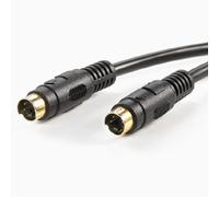 VALUE Câble S-VHS 5m - Connecteurs S-Video (4-pin) Mâle/Mâle - Longueur 5 mètres - Couleur Noir - Réf: 11.99.4365