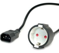 VALUE Câble secteur, C14 sur CEE7/3, max. 10A (2300W), uniquement pour utilisation avec UPS, noir, 0,3 m