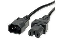 VALUE Câble Secteur IEC320/C14 mâle - C15 Femelle, Noir, 1,8 m