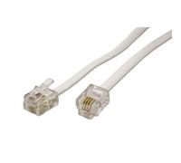 VALUE Câble téléphonique RJ12 6P4C, blanc, 15 m