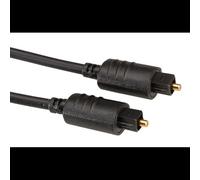 VALUE Câble Toslink Mâle/Mâle 10m pour Transmission Audio Numérique Fibre Optique - Connecteurs Toslink Noir - Réf: 11.99.4389